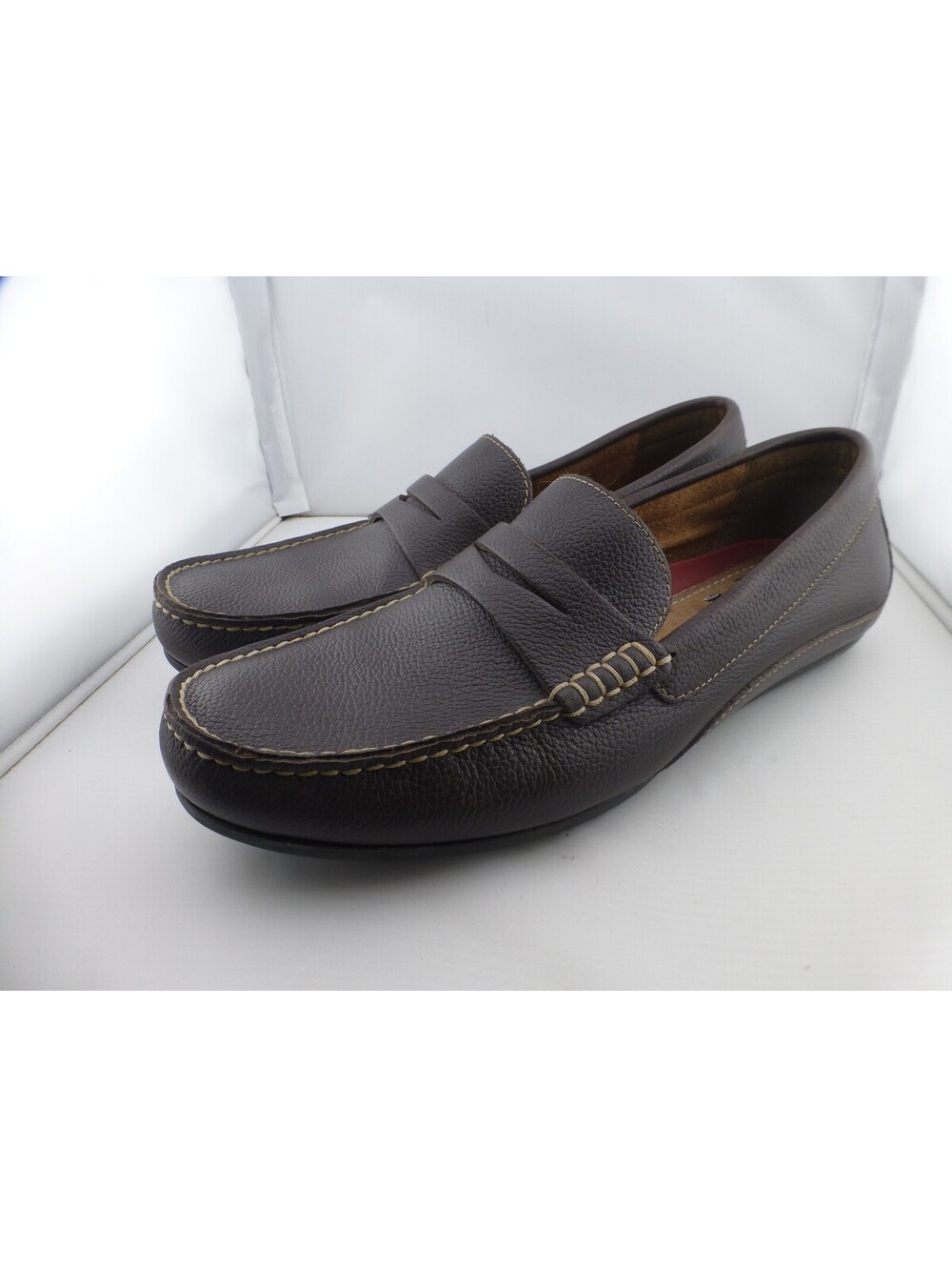 Florsheim Men's 10M Brown Leather Driver Loafers Moccasins Casual Shoes M14